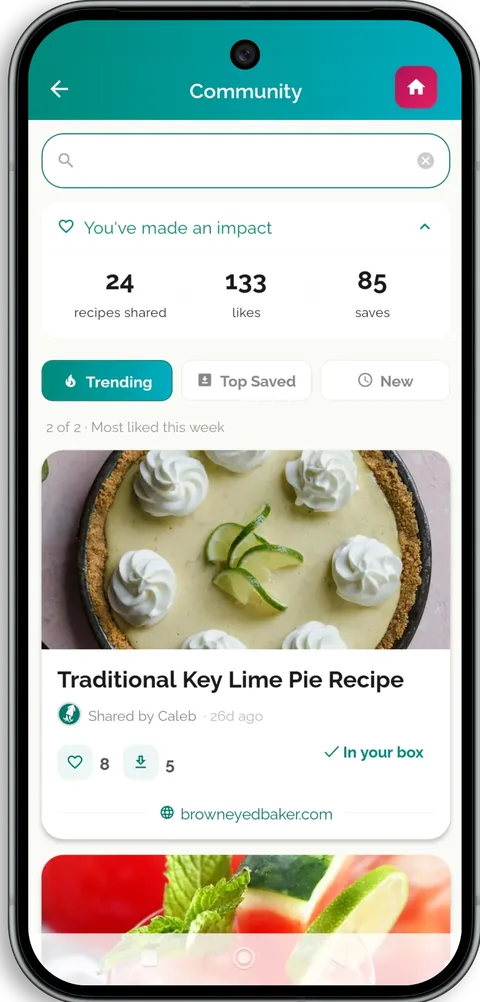Savor’s calm, algorithm-free community recipe feed