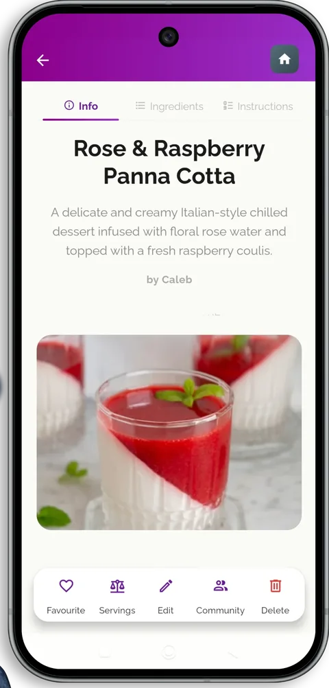 A clean Savor recipe card created from a rough recipe idea